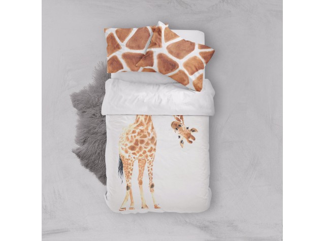 Комплект постельного белья «Жираф акварель»