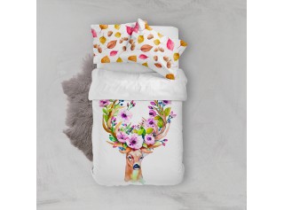 Комплект постельного белья «Цветочный олень»