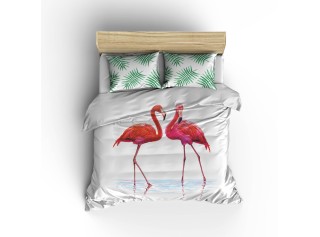 Комплект постельного белья «Фламинго в воде»