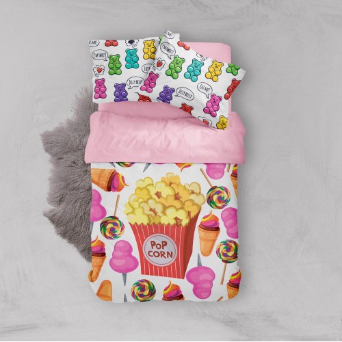 Комплект постельного белья «Попкорн-Мармеладные мишки» 182