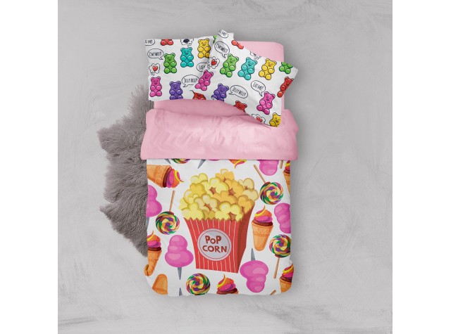 Комплект постельного белья «Попкорн-Мармеладные мишки» pop