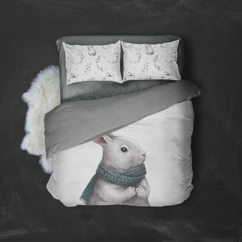 Комплект постельного белья «Кролик в шарфе» 11123