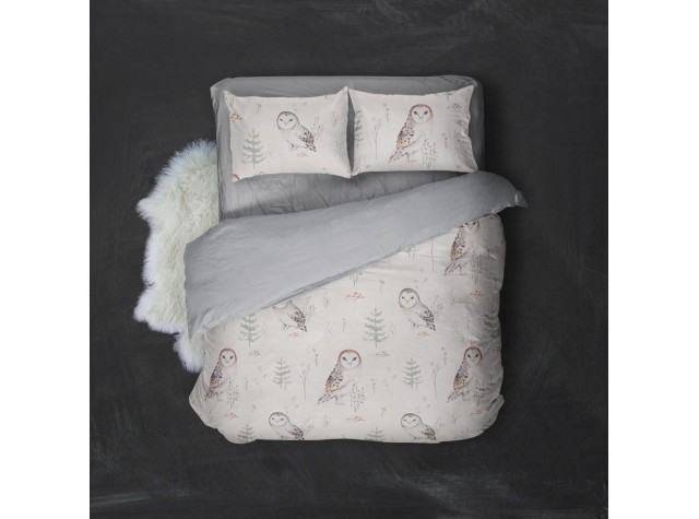 Комплект постельного белья «Акварельные совы»
