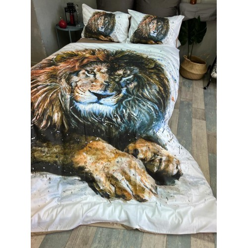 Комплект постельного белья «Акварельный лев»