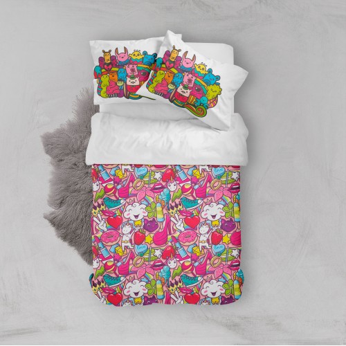 Комплект постельного белья «Граффити для девочек» 261