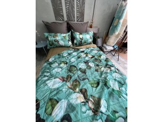 Комплект комфортер с легким одеялом "Эвкалиптус"
