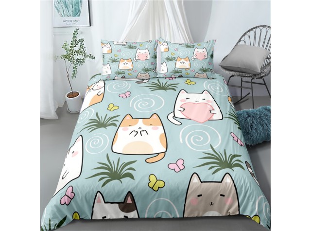 Комплект постельного белья «Толстенькие котики» 1032175