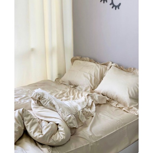 Комплект постельного белья  с рюшами "Жемчужный Романтик"