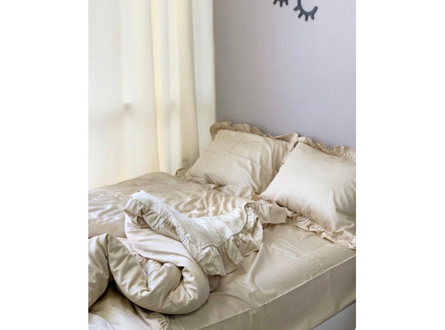 Комплект постельного белья  с рюшами "Жемчужный Романтик" 103544790