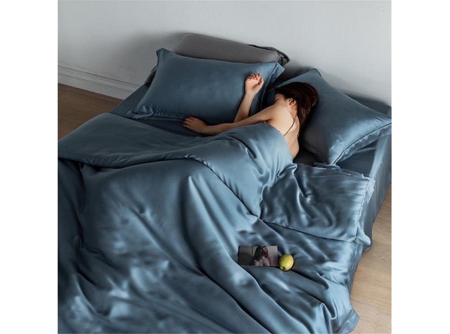 Комплект постельного белья из синего тенселя "Индиго"