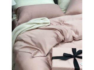 Комплект постельного белья из сатина 600ТС "Пионовая пудра"