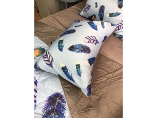 Комплект постельного белья с легким  одеялом  «Перья» 0282п
