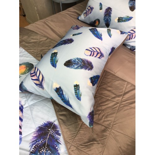 Комплект постельного белья с легким  одеялом  «Перья» 0282п