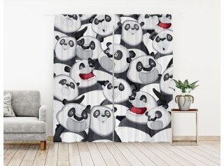 Комплект штор «весёлые панды»