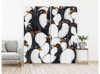 Комплект штор «Весёлые пингвины»