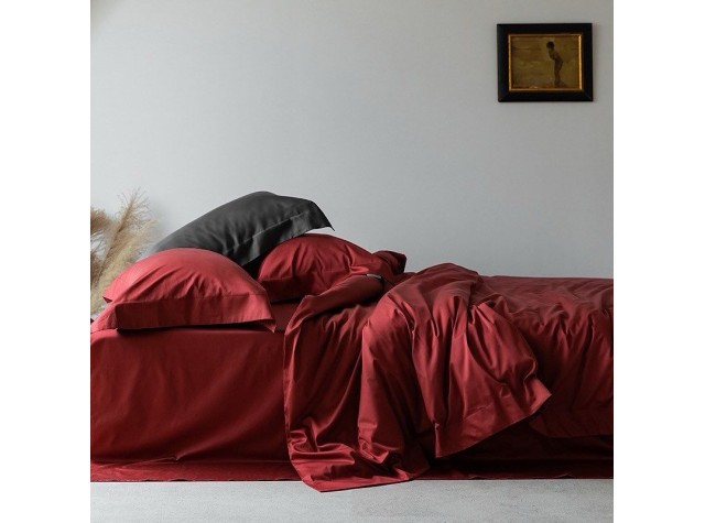 Комплект постельного белья из египетского хлопка "Красная румба"